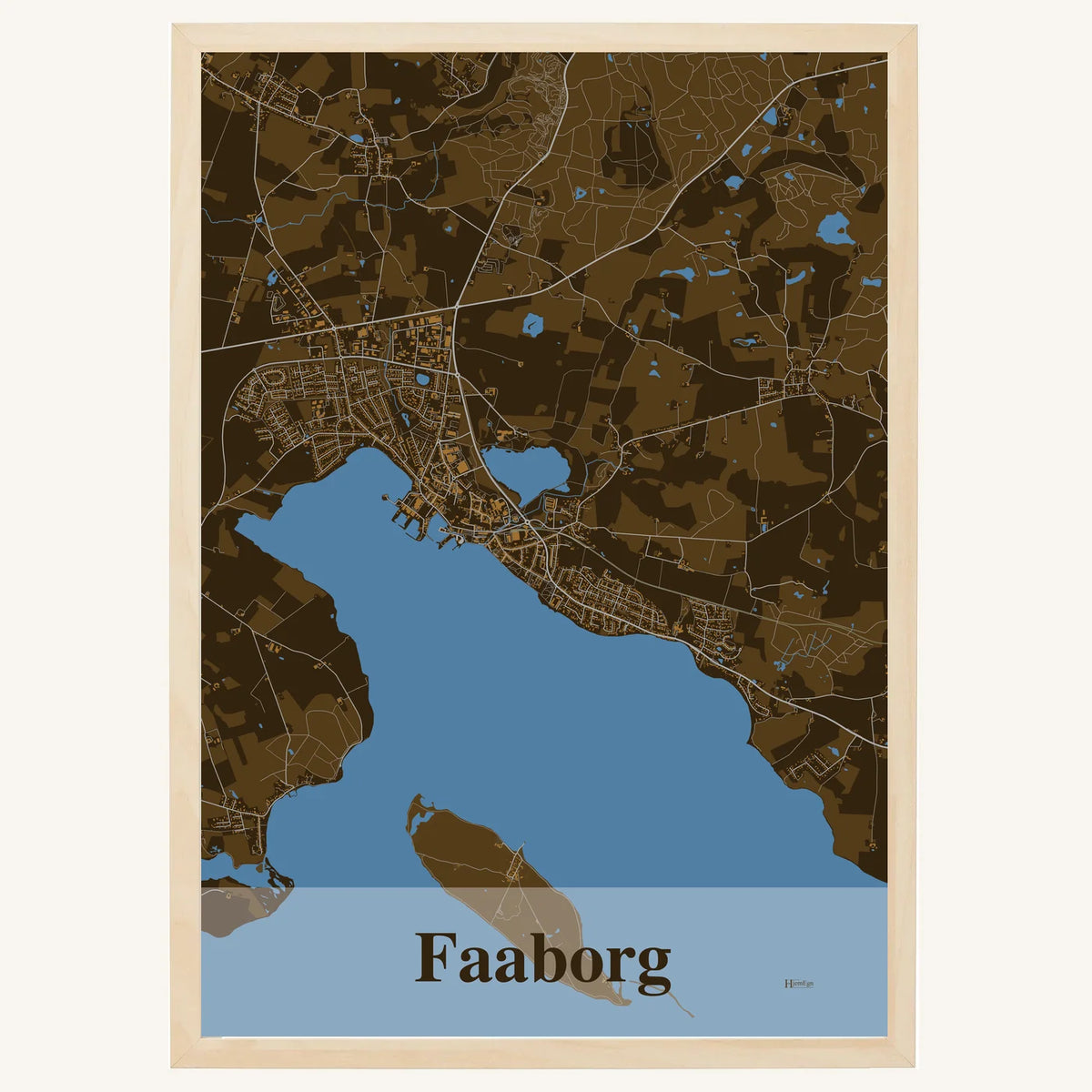 Faaborg plakat – Firkantet 2026 – Mørk brun