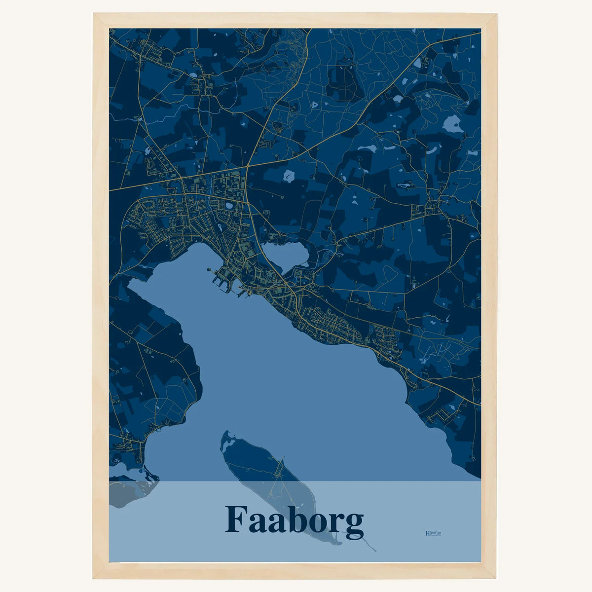 Faaborg plakat – Firkantet 2026 – Mørk blå