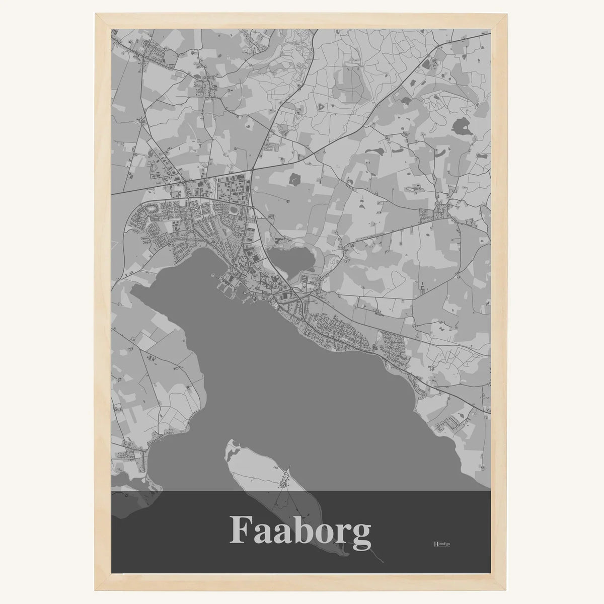 Faaborg plakat – Firkantet 2026 – Lys pastel grå