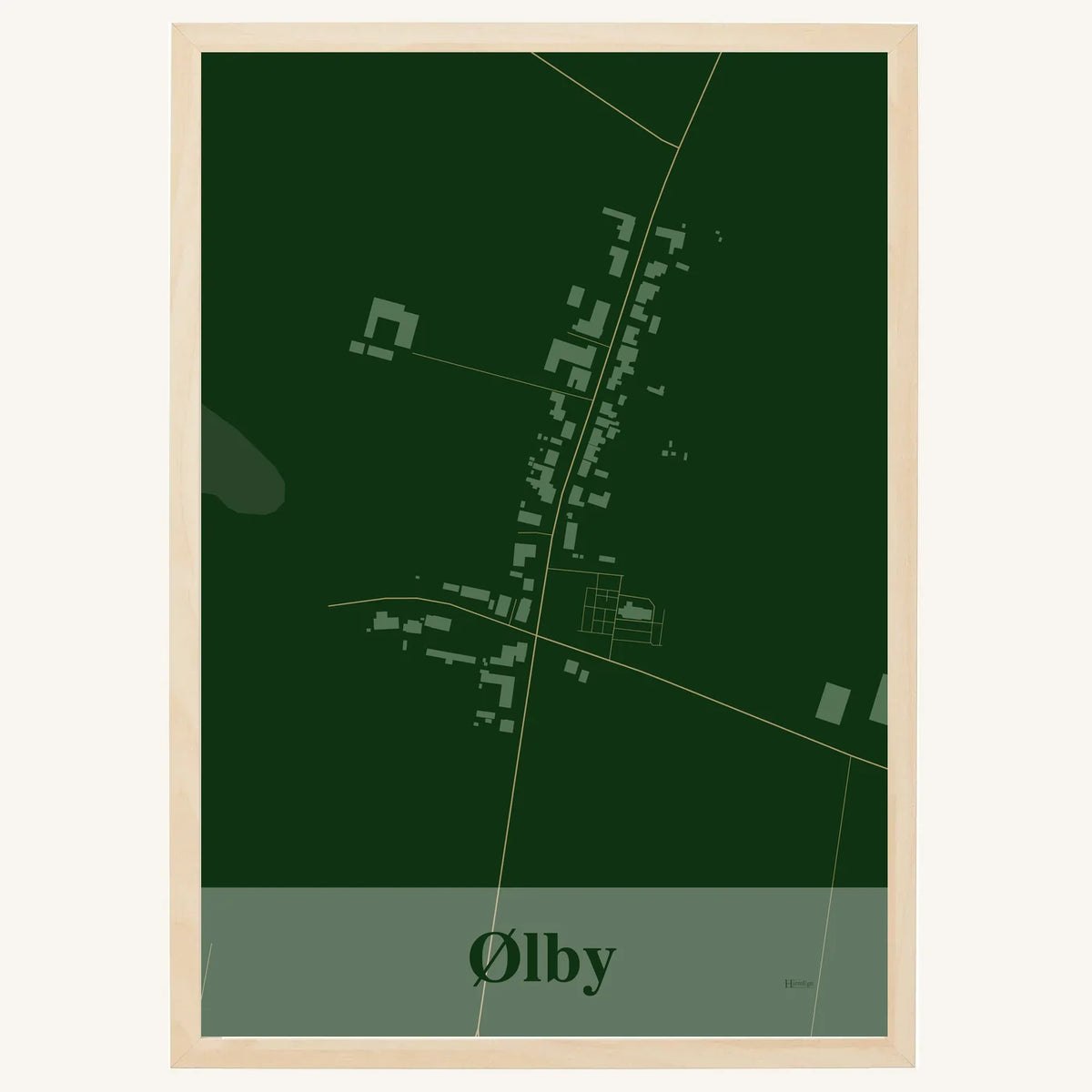 Ølby plakat – Firkantet 2026 – Mørk grøn