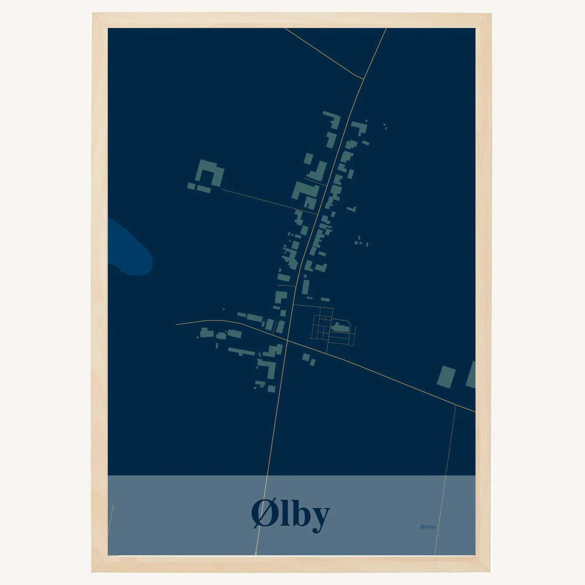 Ølby plakat – Firkantet 2026 – Mørk blå