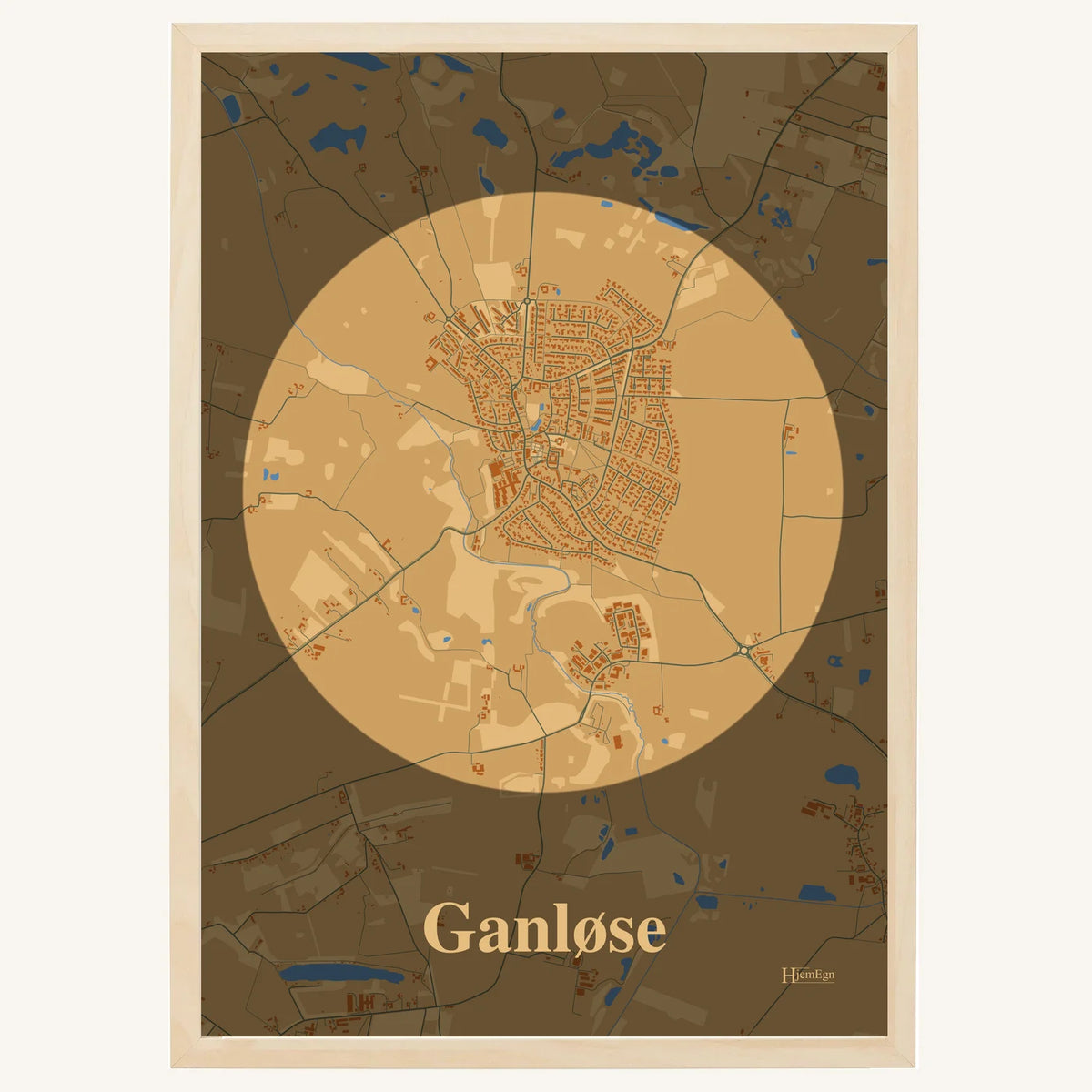 Ganløse plakat – Centrum 2026 – Lys pastel brun