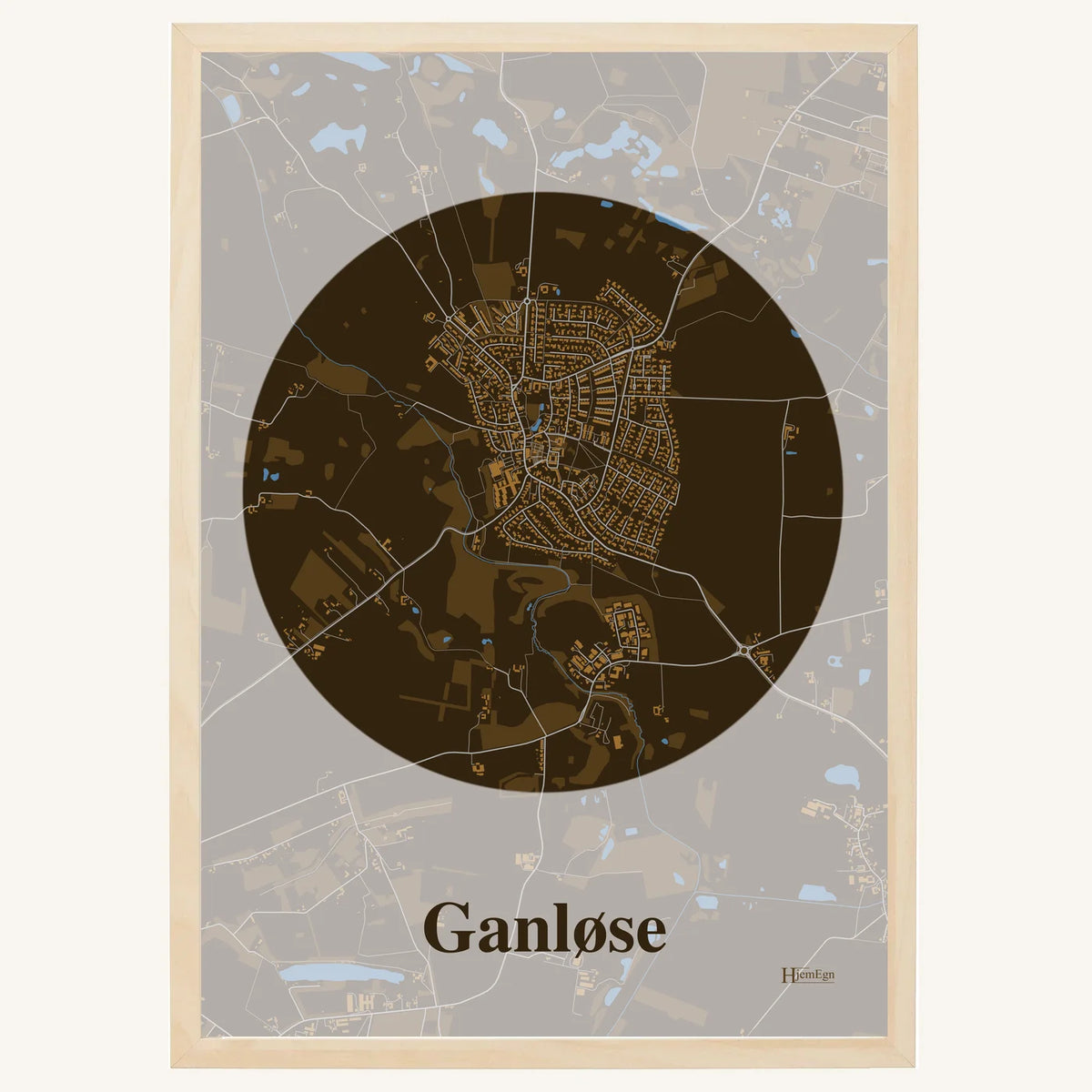 Ganløse plakat – Centrum 2026 – Mørk brun