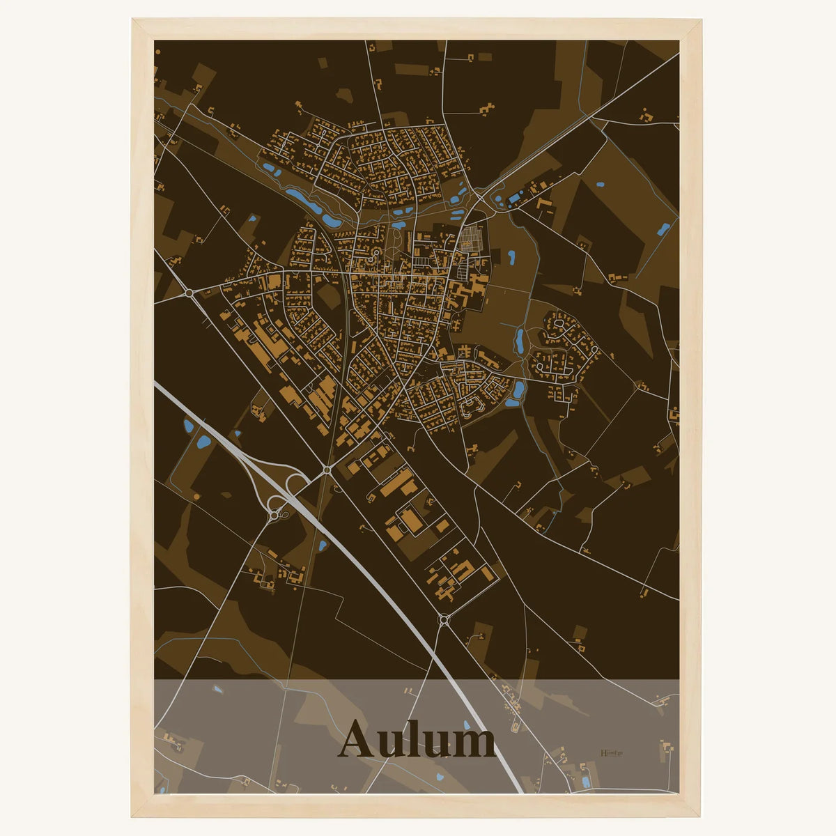 Aulum plakat – Firkantet 2026 – Mørk brun