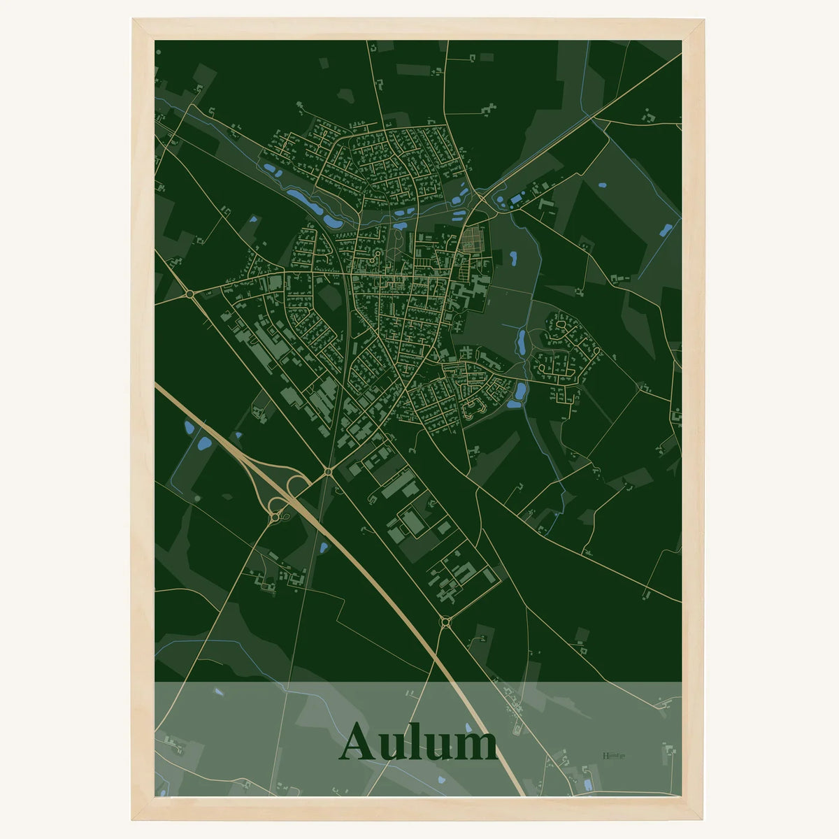 Aulum plakat – Firkantet 2026 – Mørk grøn
