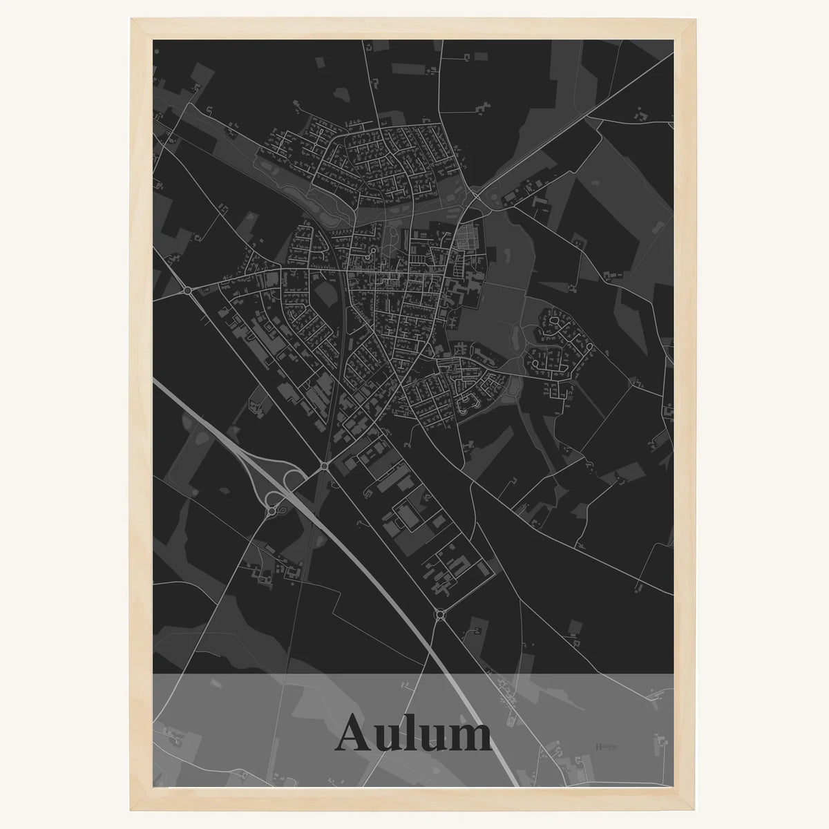 Aulum plakat – Firkantet 2026 – Mørk grå
