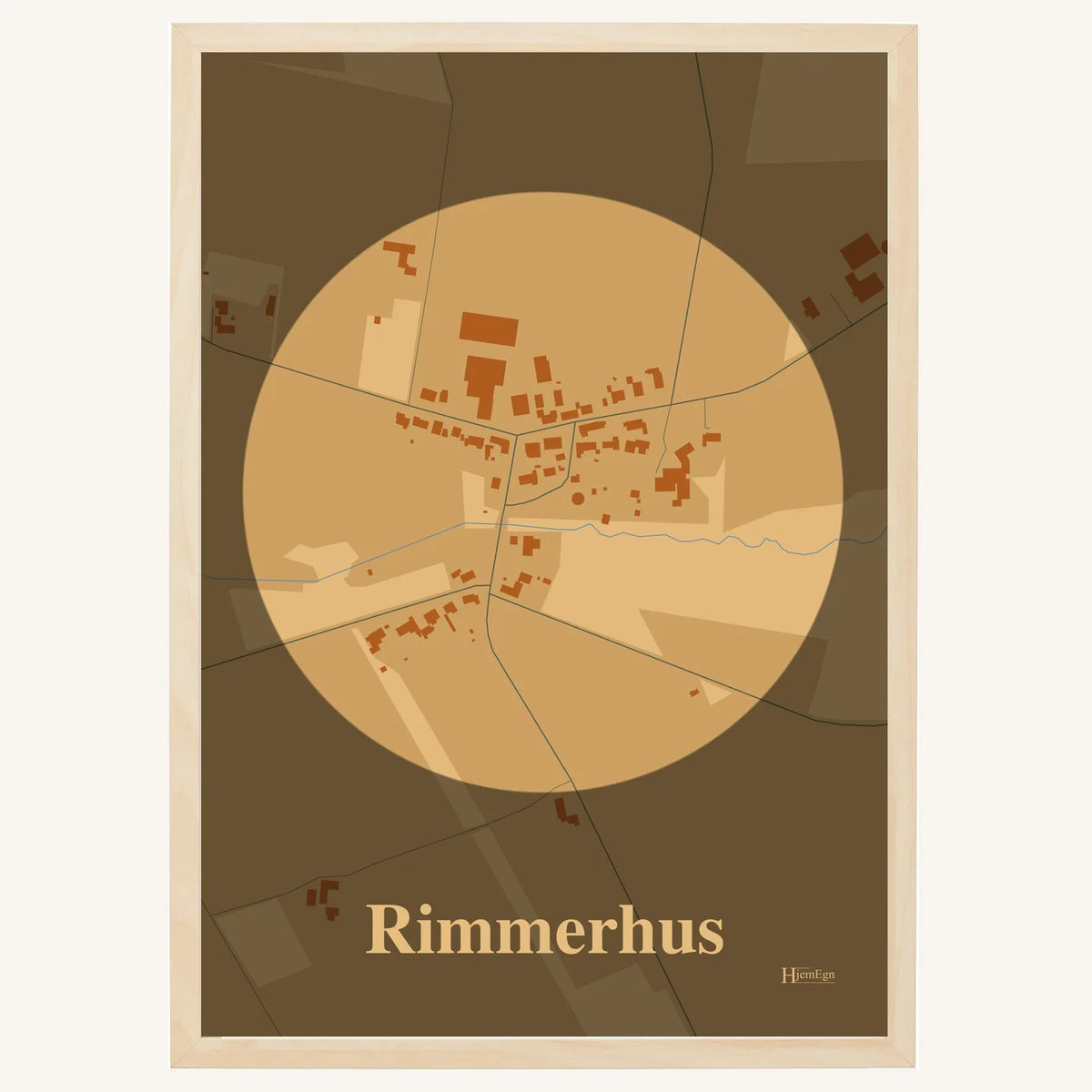 Rimmerhus plakat – Centrum 2026 – Lys pastel brun