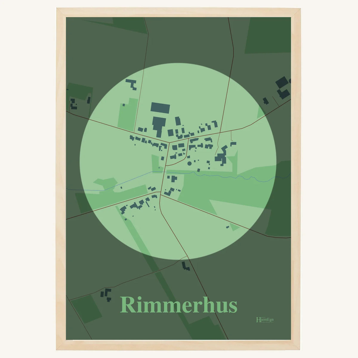 Rimmerhus plakat – Centrum 2026 – Lys pastel grøn