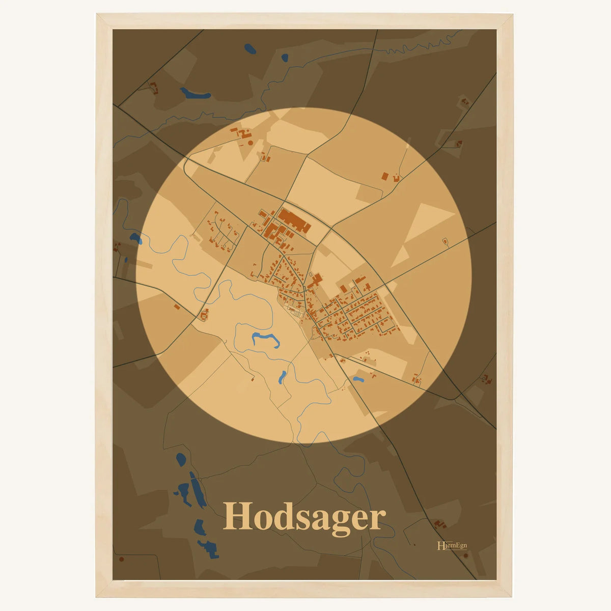Hodsager plakat – Centrum 2026 – Lys pastel brun