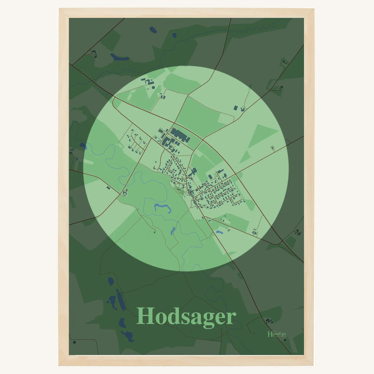 Hodsager plakat – Centrum 2026 – Lys pastel grøn