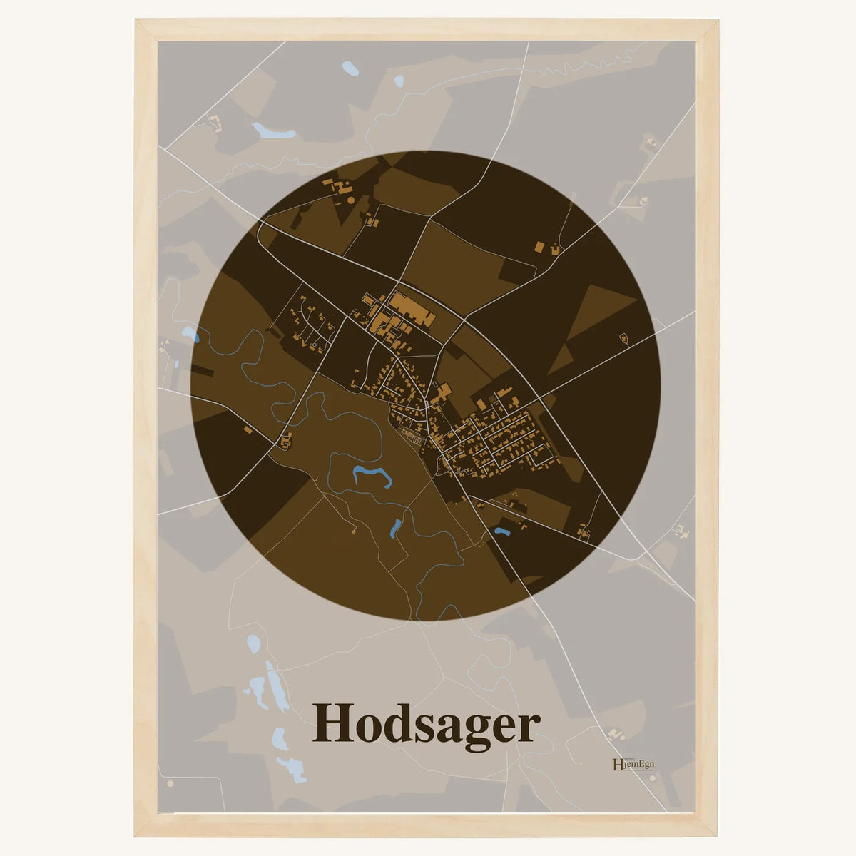Hodsager plakat – Centrum 2026 – Mørk brun