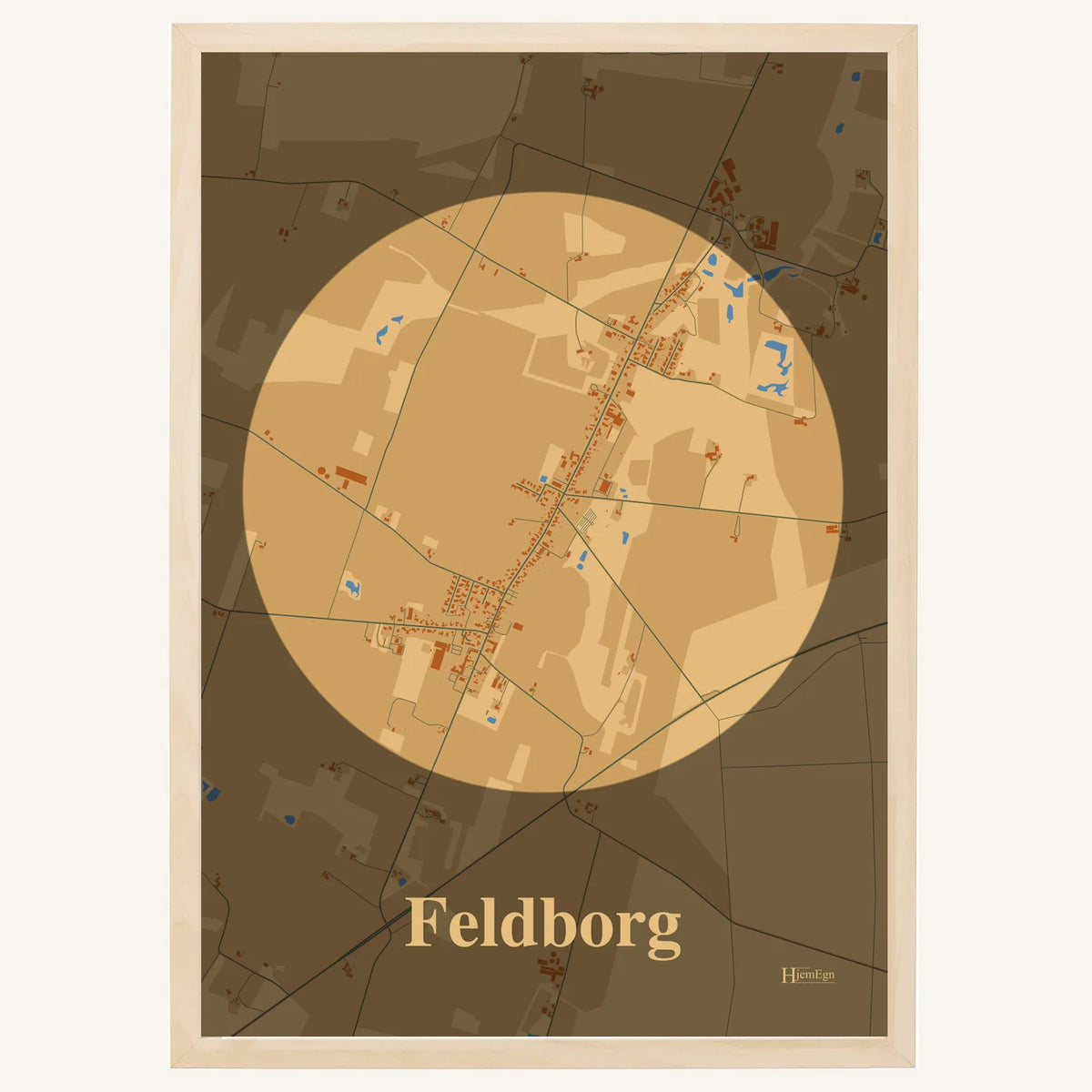 Feldborg plakat – Centrum 2026 – Lys pastel brun