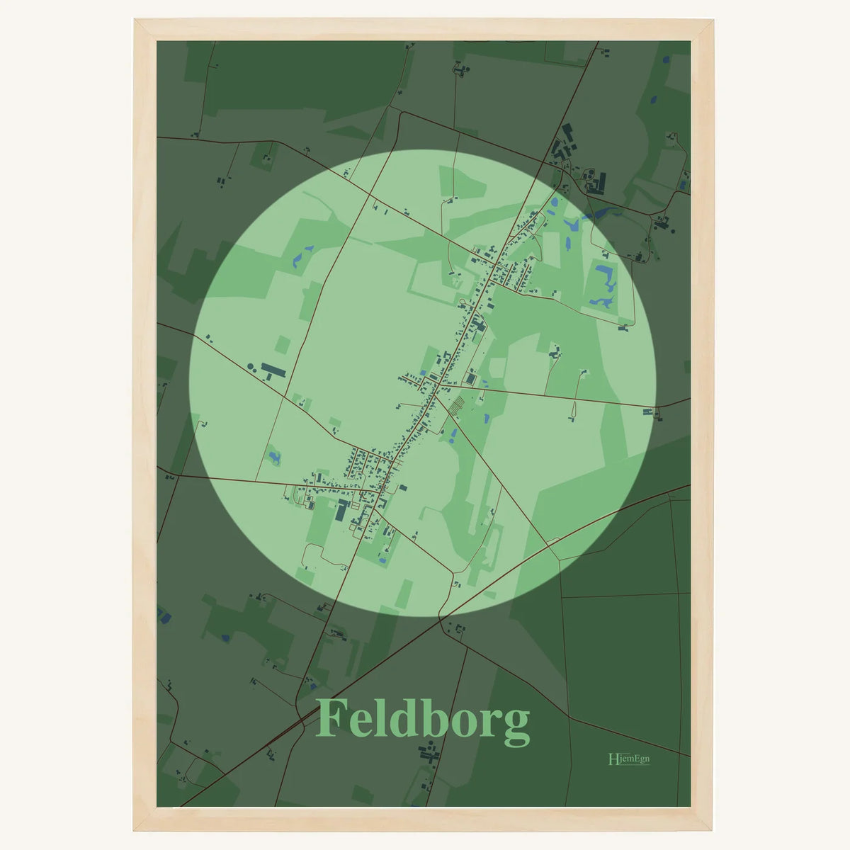 Feldborg plakat – Centrum 2026 – Lys pastel grøn