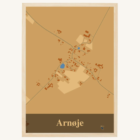 Arnøje plakat – Firkantet 2026 – Lys pastel brun