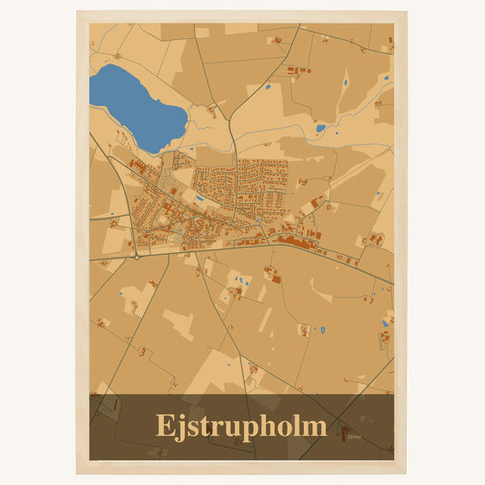Ejstrupholm plakat – Firkantet 2026 – Lys pastel brun
