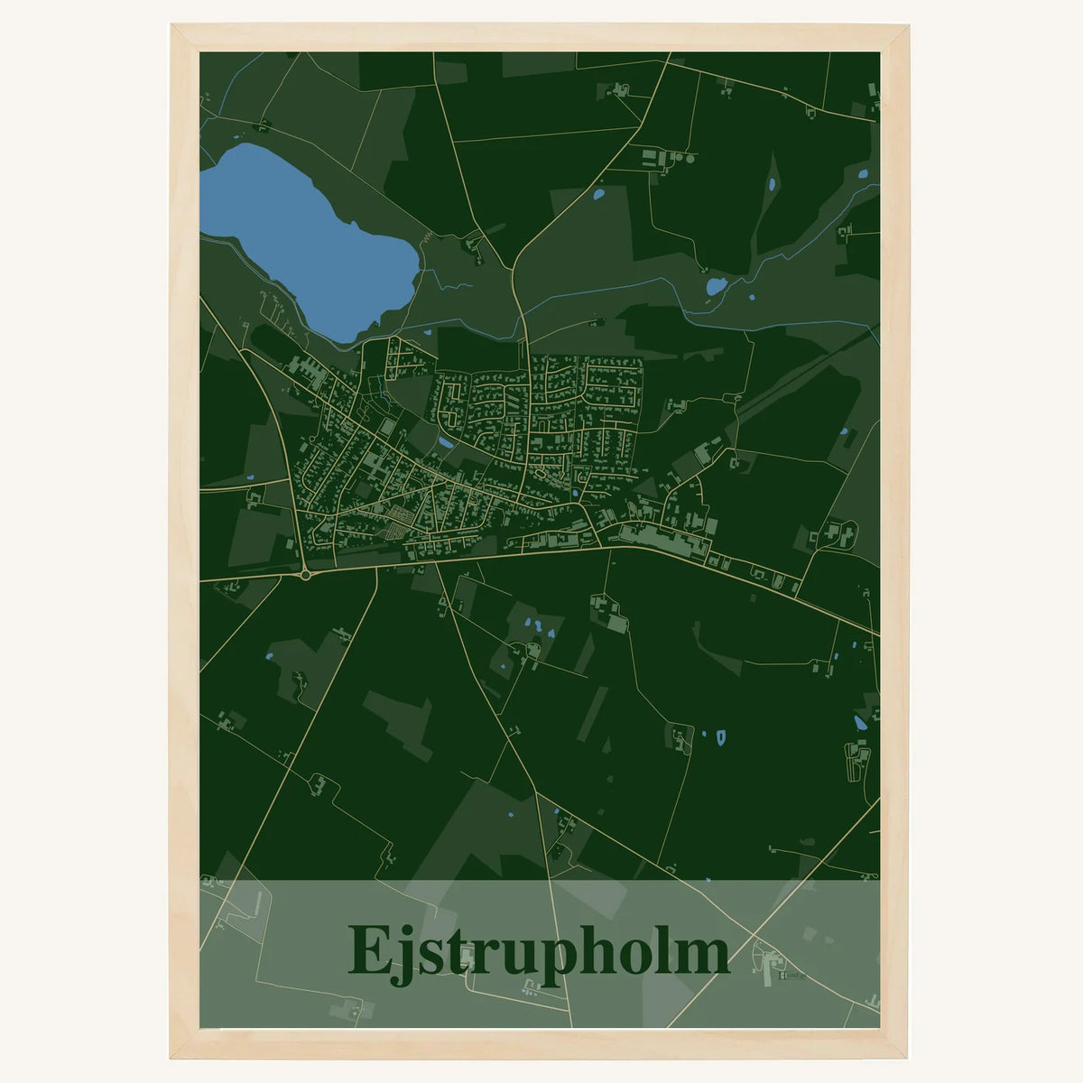 Ejstrupholm plakat – Firkantet 2026 – Mørk grøn