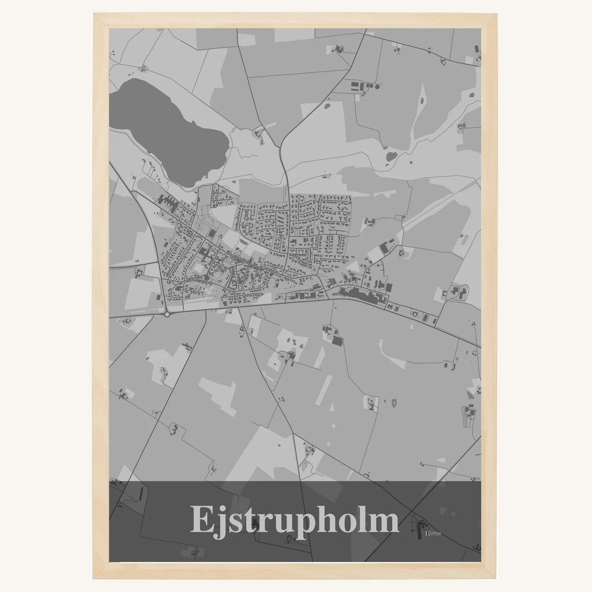 Ejstrupholm plakat – Firkantet 2026 – Lys pastel grå