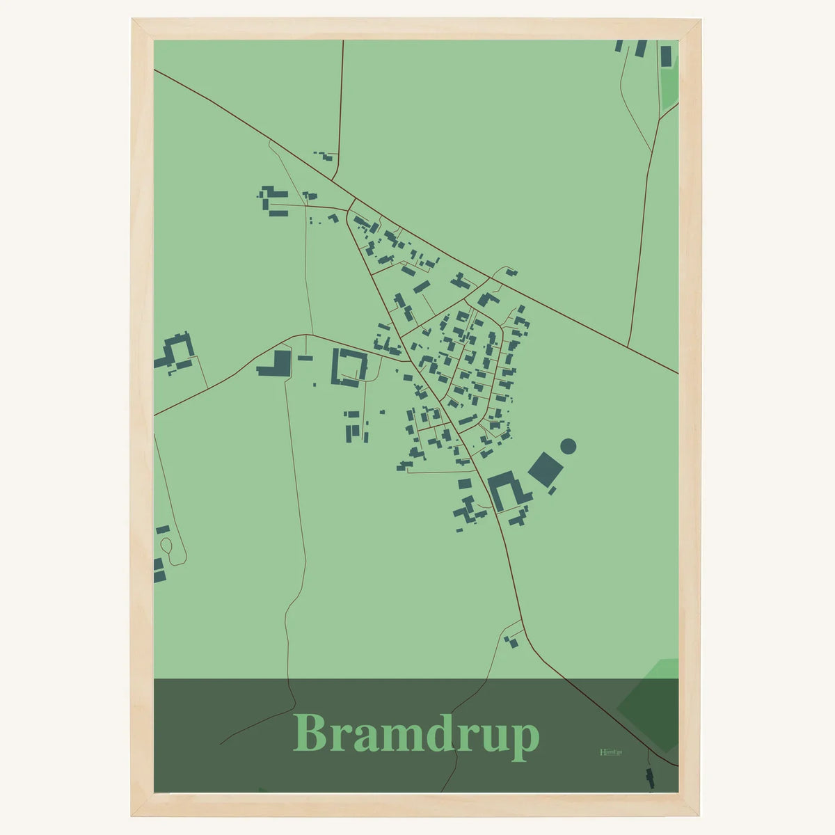 Bramdrup plakat – Firkantet 2026 – Lys pastel grøn