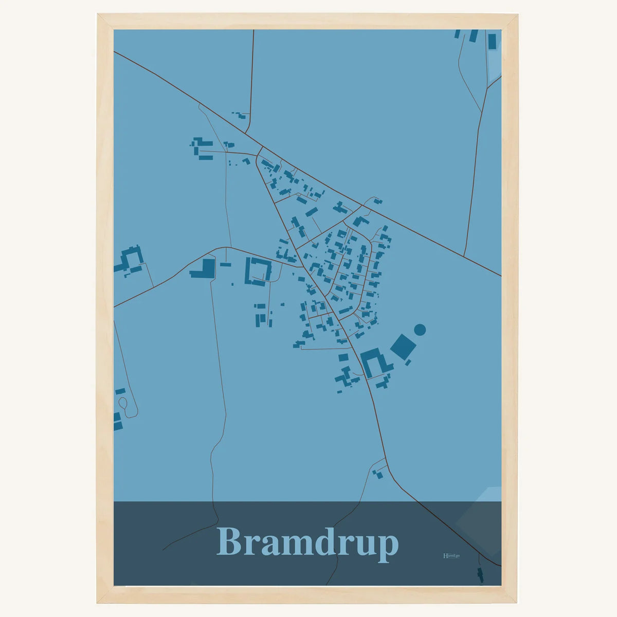 Bramdrup plakat – Firkantet 2026 – Lys pastel blå