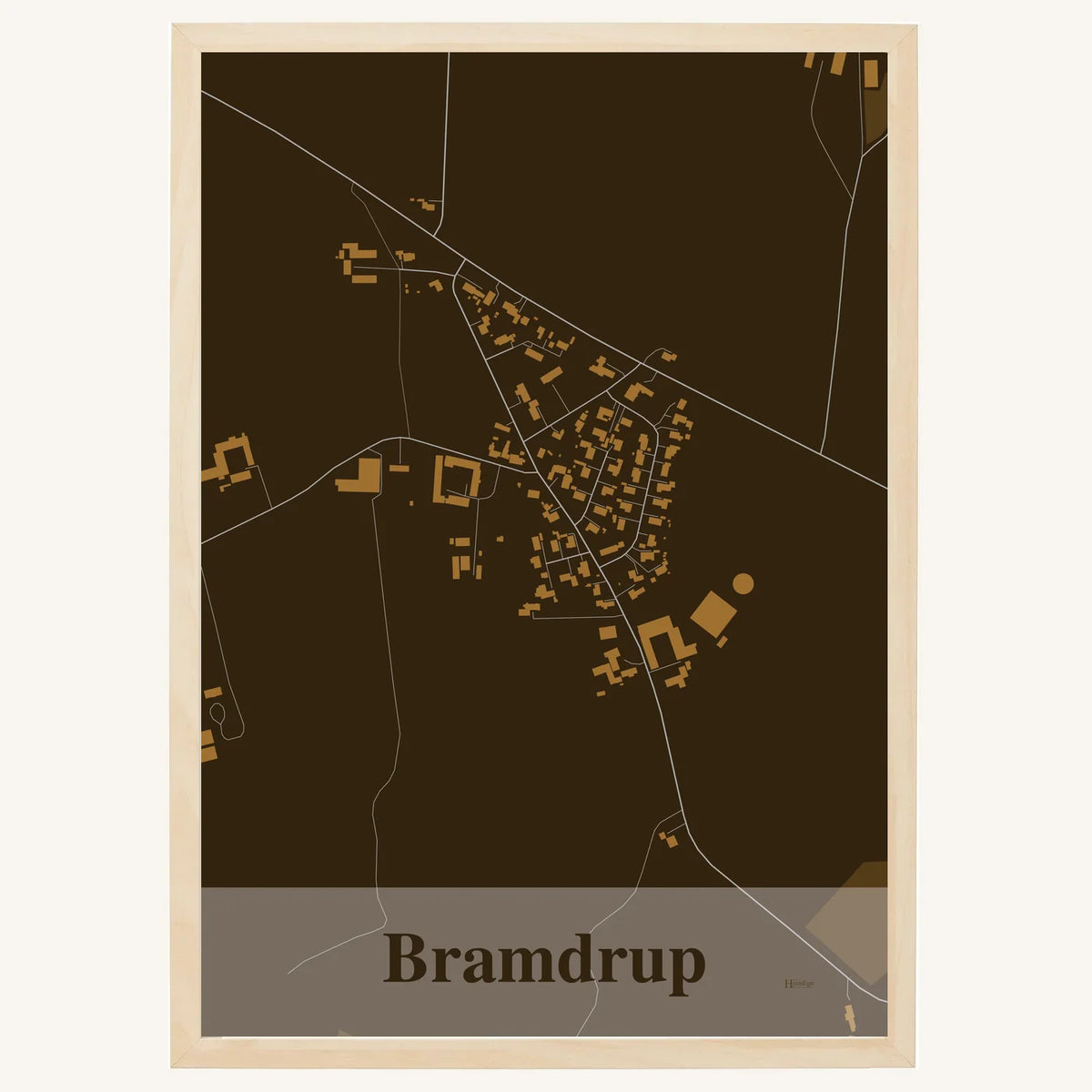 Bramdrup plakat – Firkantet 2026 – Mørk brun