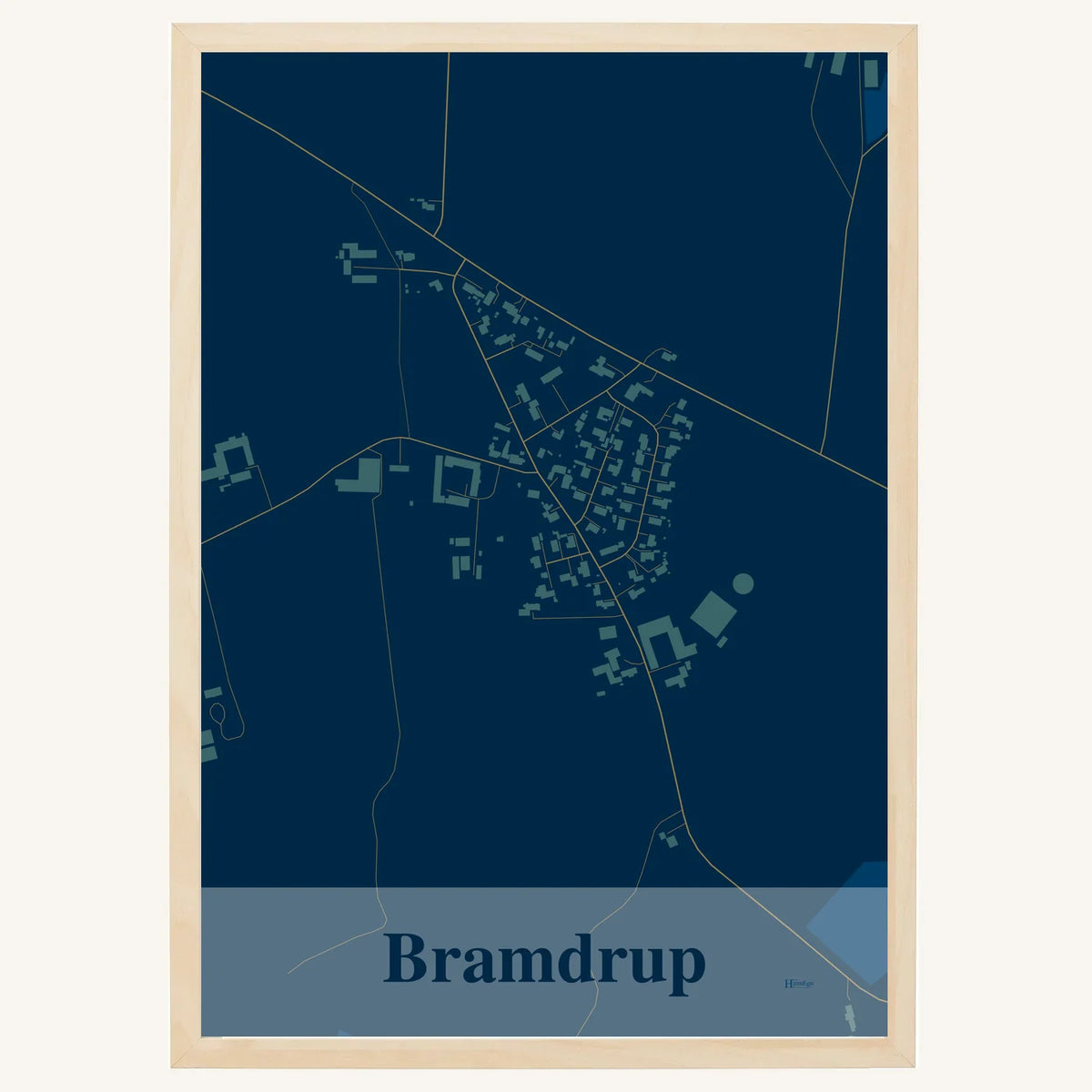 Bramdrup plakat – Firkantet 2026 – Mørk blå
