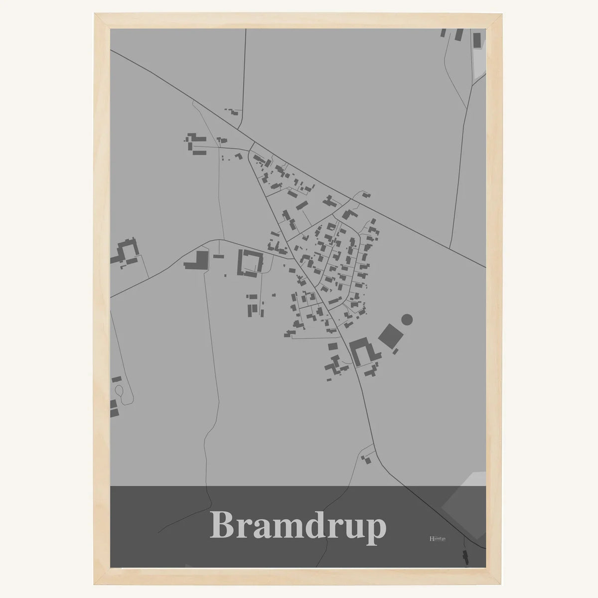 Bramdrup plakat – Firkantet 2026 – Lys pastel grå