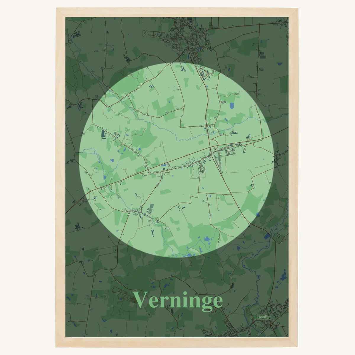 Verninge plakat – Centrum 2026 – Lys pastel grøn