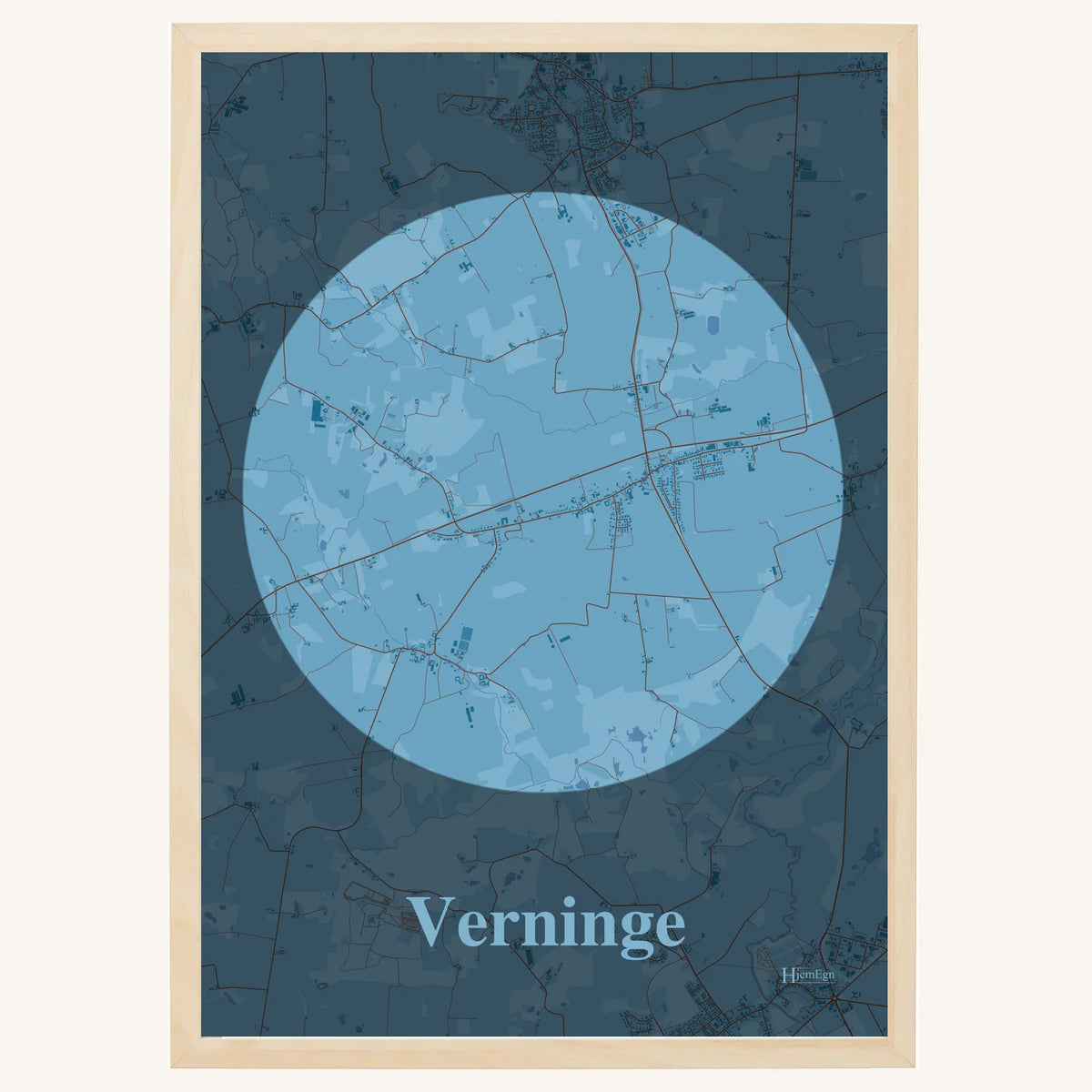 Verninge plakat – Centrum 2026 – Lys pastel blå