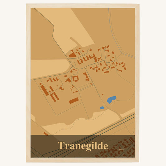 Tranegilde plakat – Firkantet 2026 – Lys pastel brun