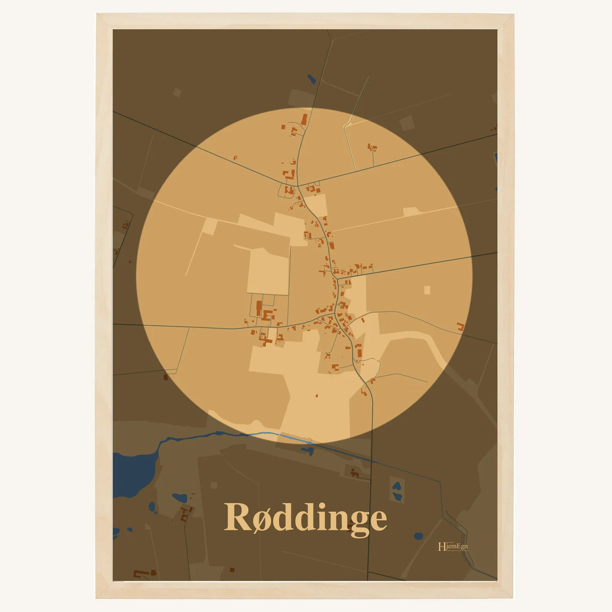 Røddinge plakat – Centrum 2026 – Lys pastel brun