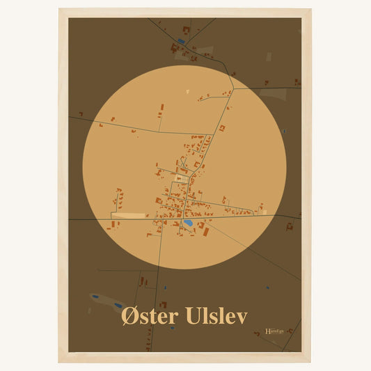 Øster Ulslev plakat – Centrum 2026 – Lys pastel brun