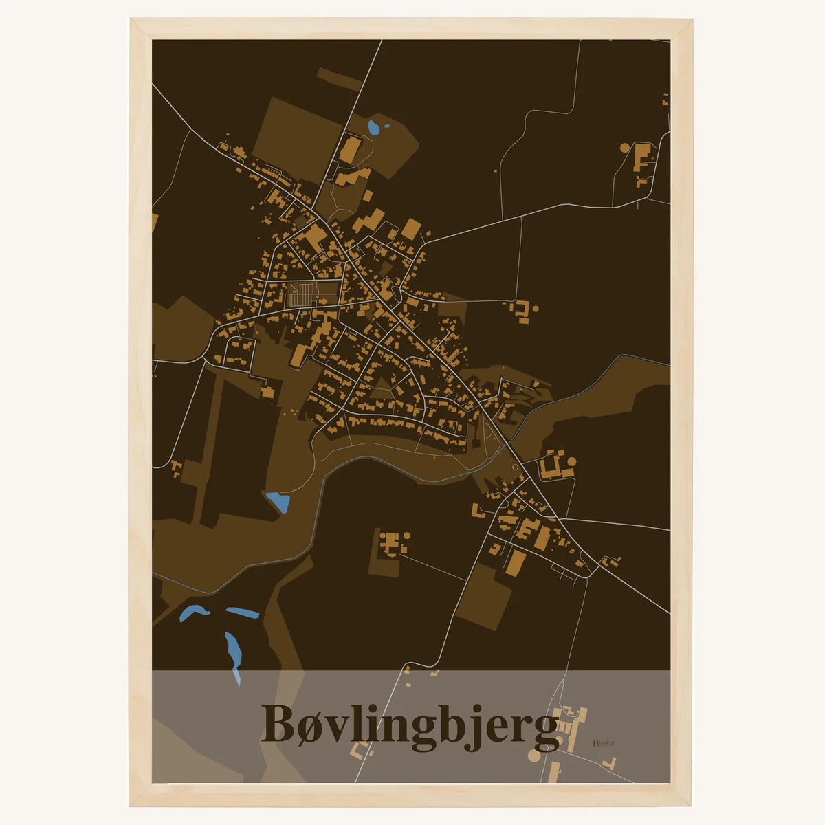 Bøvlingbjerg plakat – Firkantet 2026 – Mørk brun