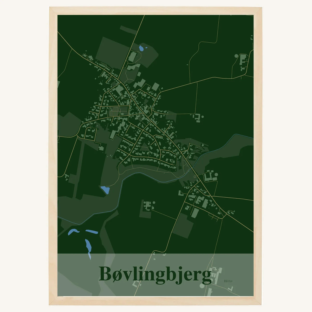 Bøvlingbjerg plakat – Firkantet 2026 – Mørk grøn