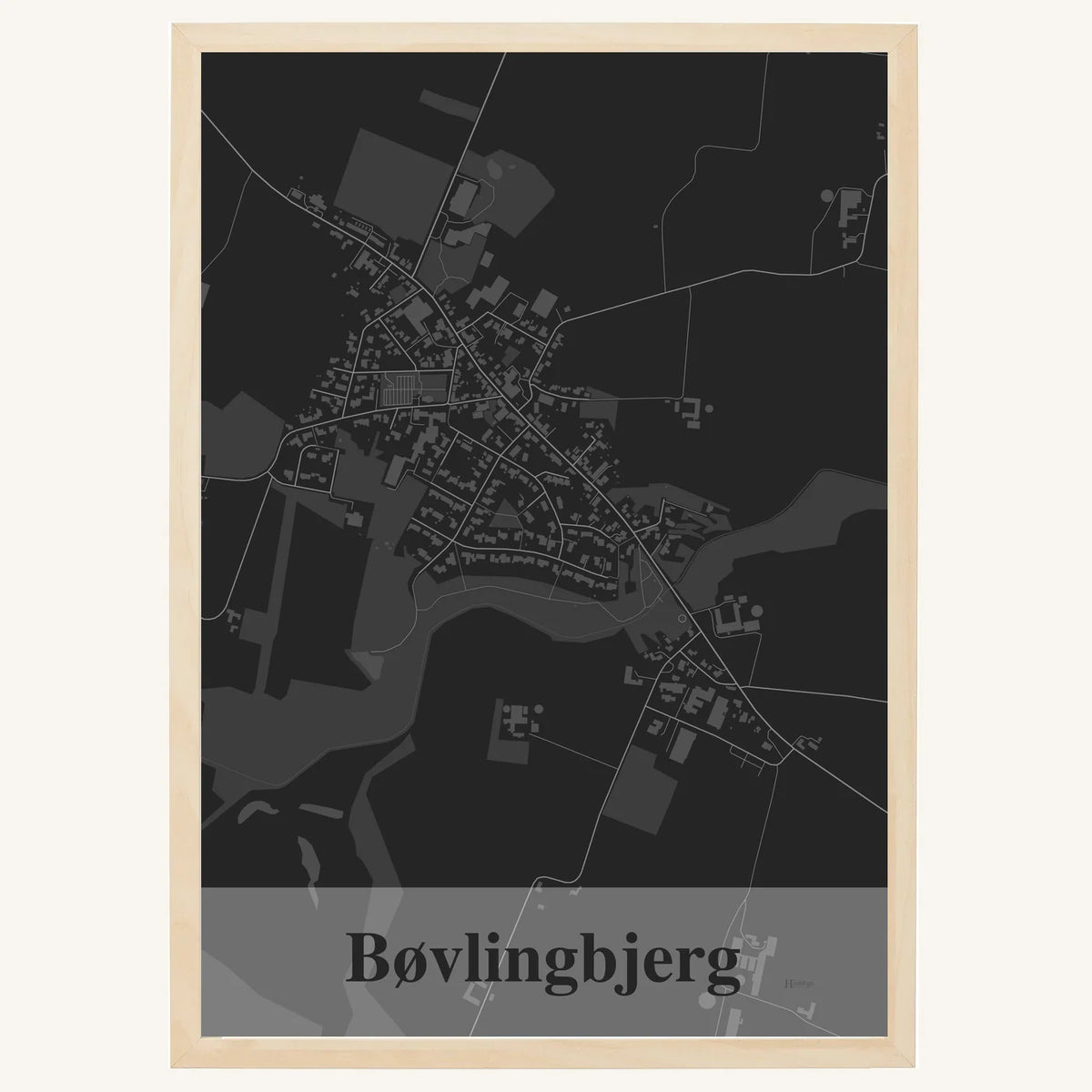 Bøvlingbjerg plakat – Firkantet 2026 – Mørk grå