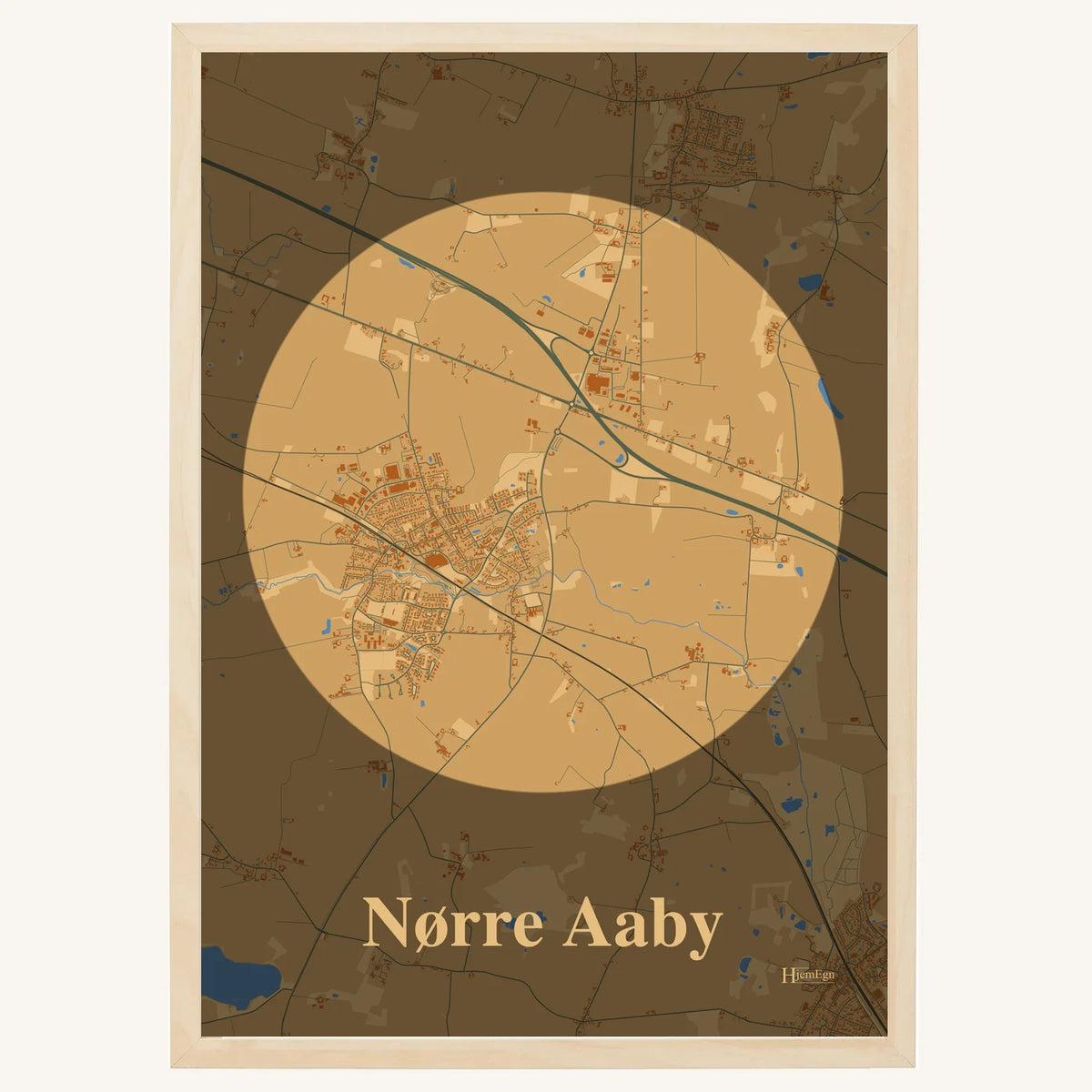 Nørre Aaby plakat – Centrum 2026 – Lys pastel brun