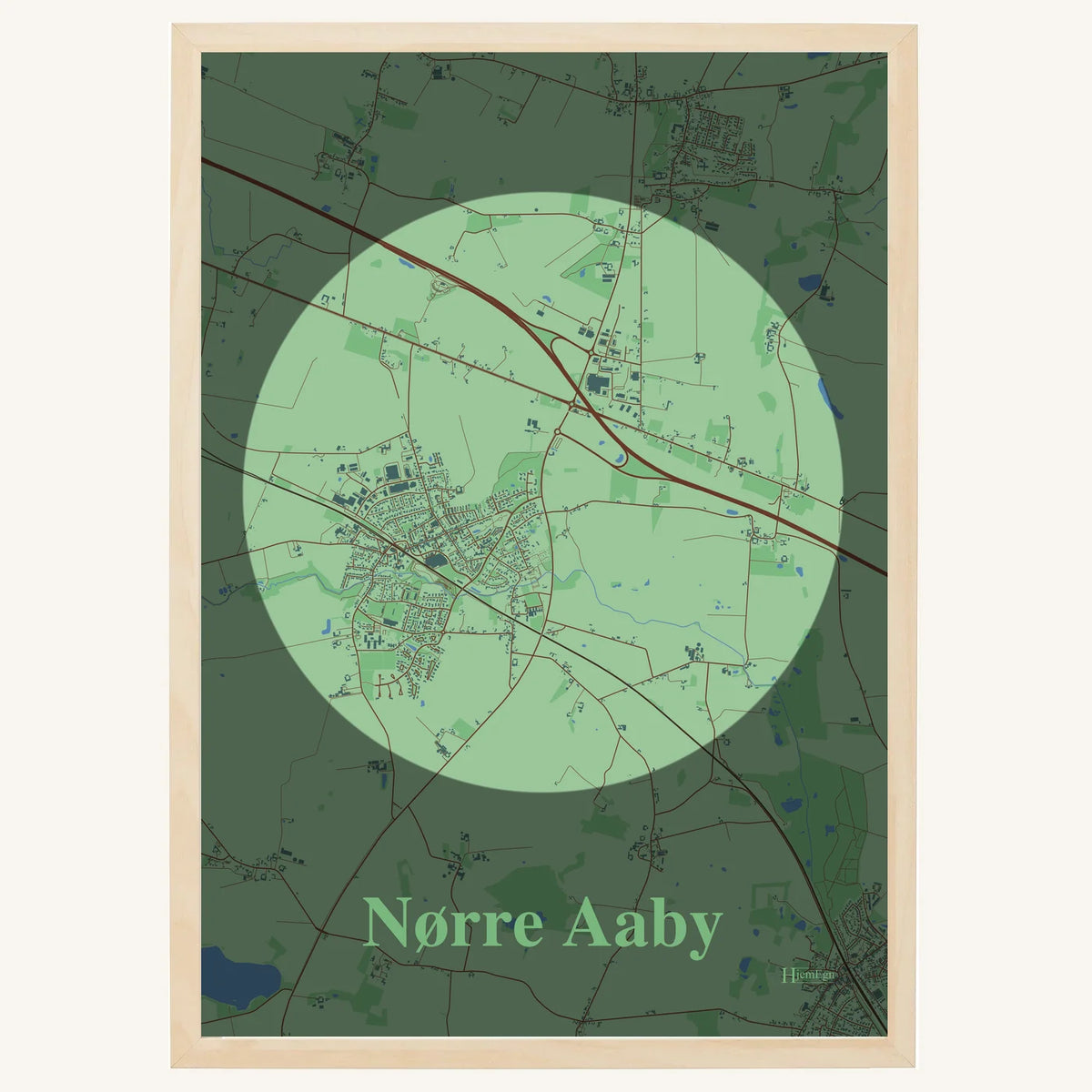 Nørre Aaby plakat – Centrum 2026 – Lys pastel grøn