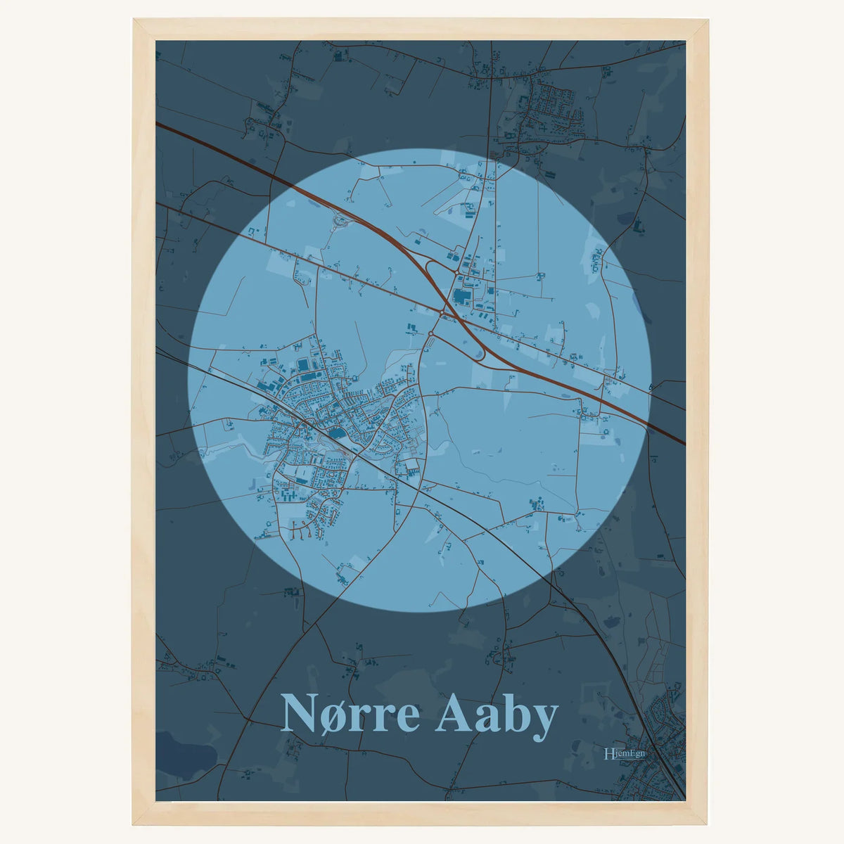 Nørre Aaby plakat – Centrum 2026 – Lys pastel blå