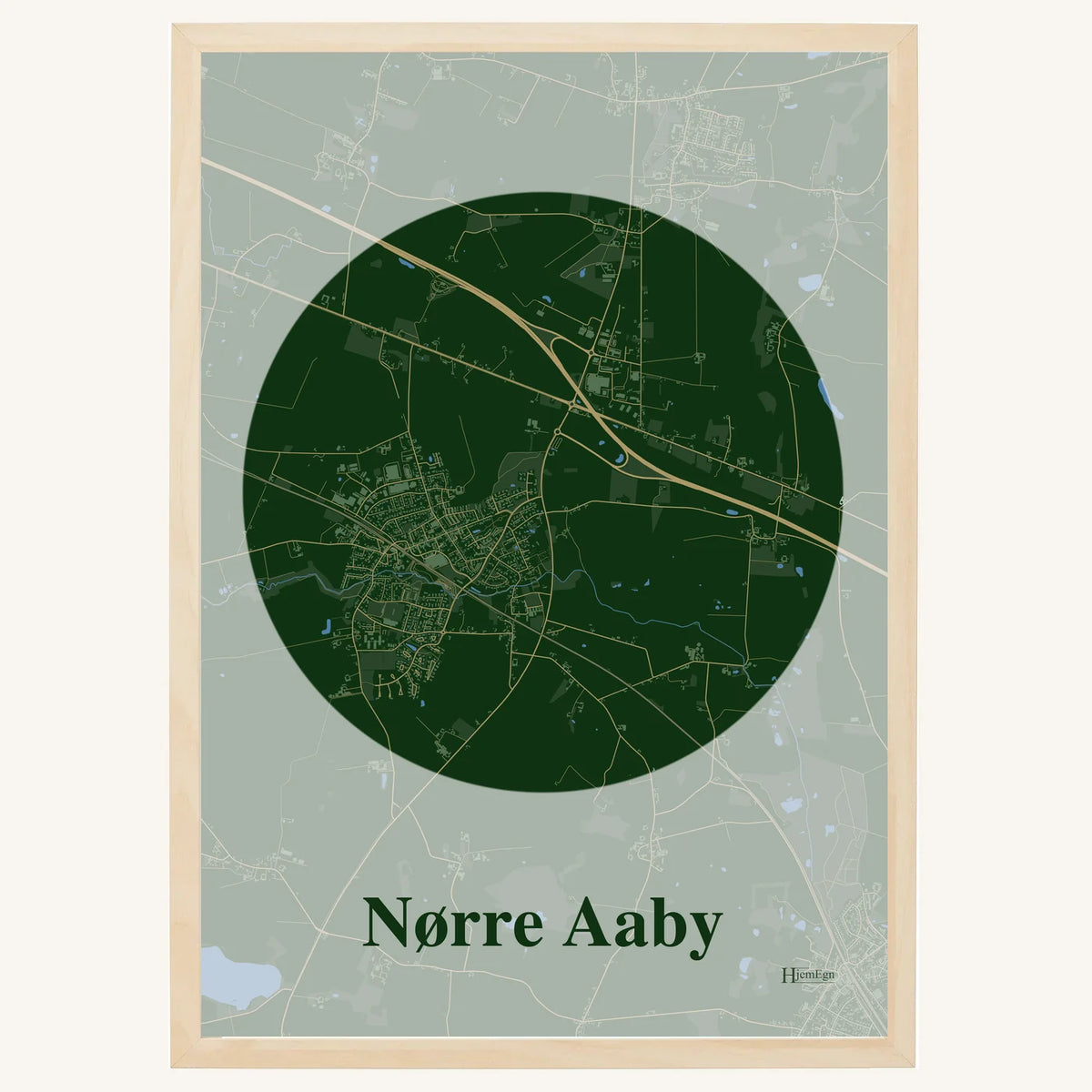 Nørre Aaby plakat – Centrum 2026 – Mørk grøn