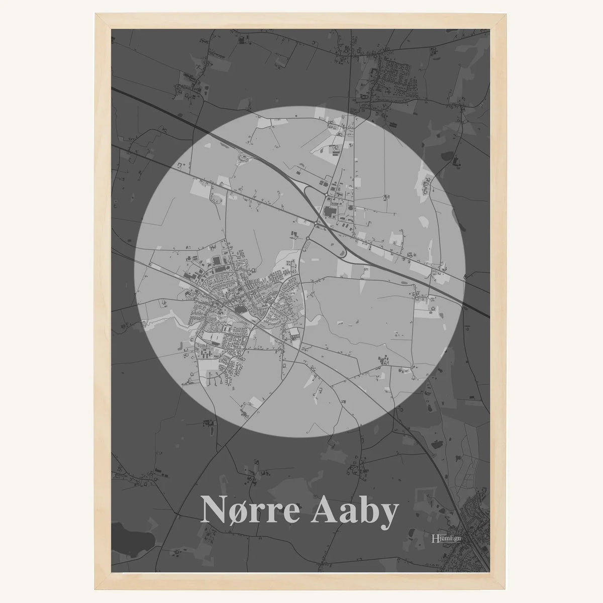 Nørre Aaby plakat – Centrum 2026 – Lys pastel grå