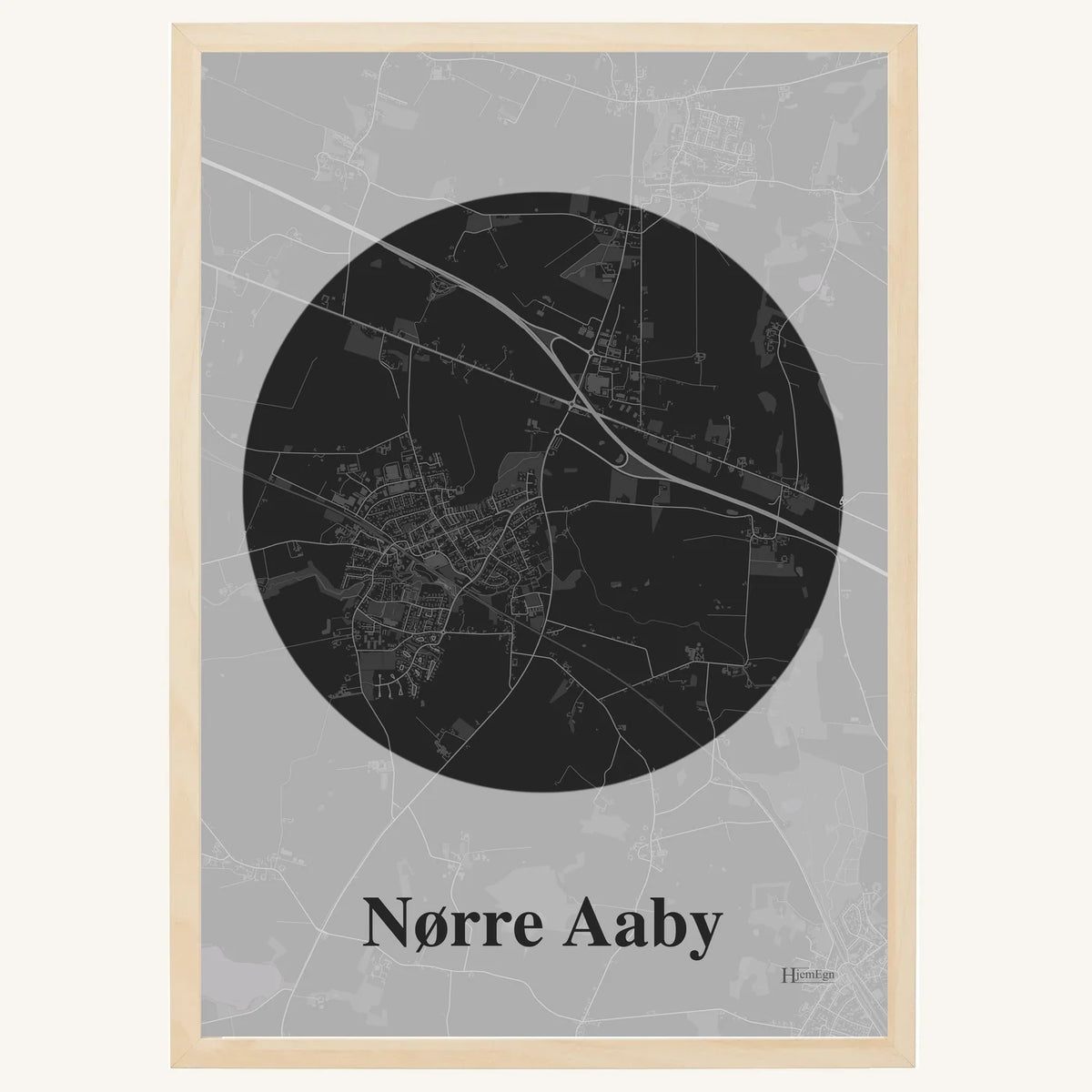 Nørre Aaby plakat – Centrum 2026 – Mørk grå