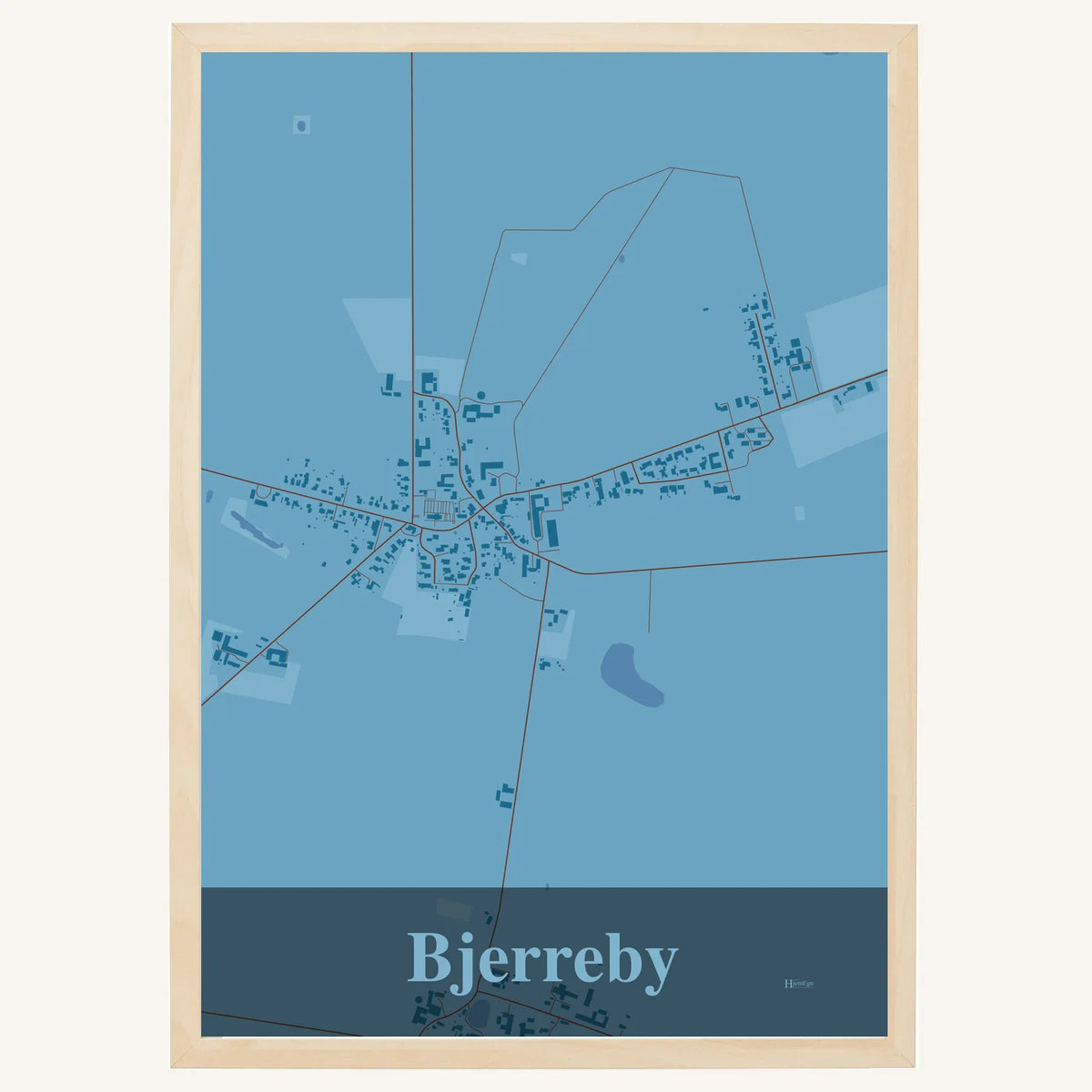 Bjerreby plakat – Firkantet 2026 – Lys pastel blå