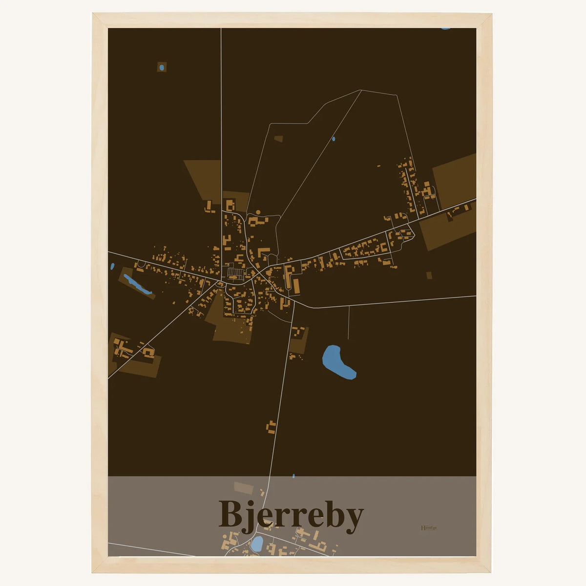 Bjerreby plakat – Firkantet 2026 – Mørk brun