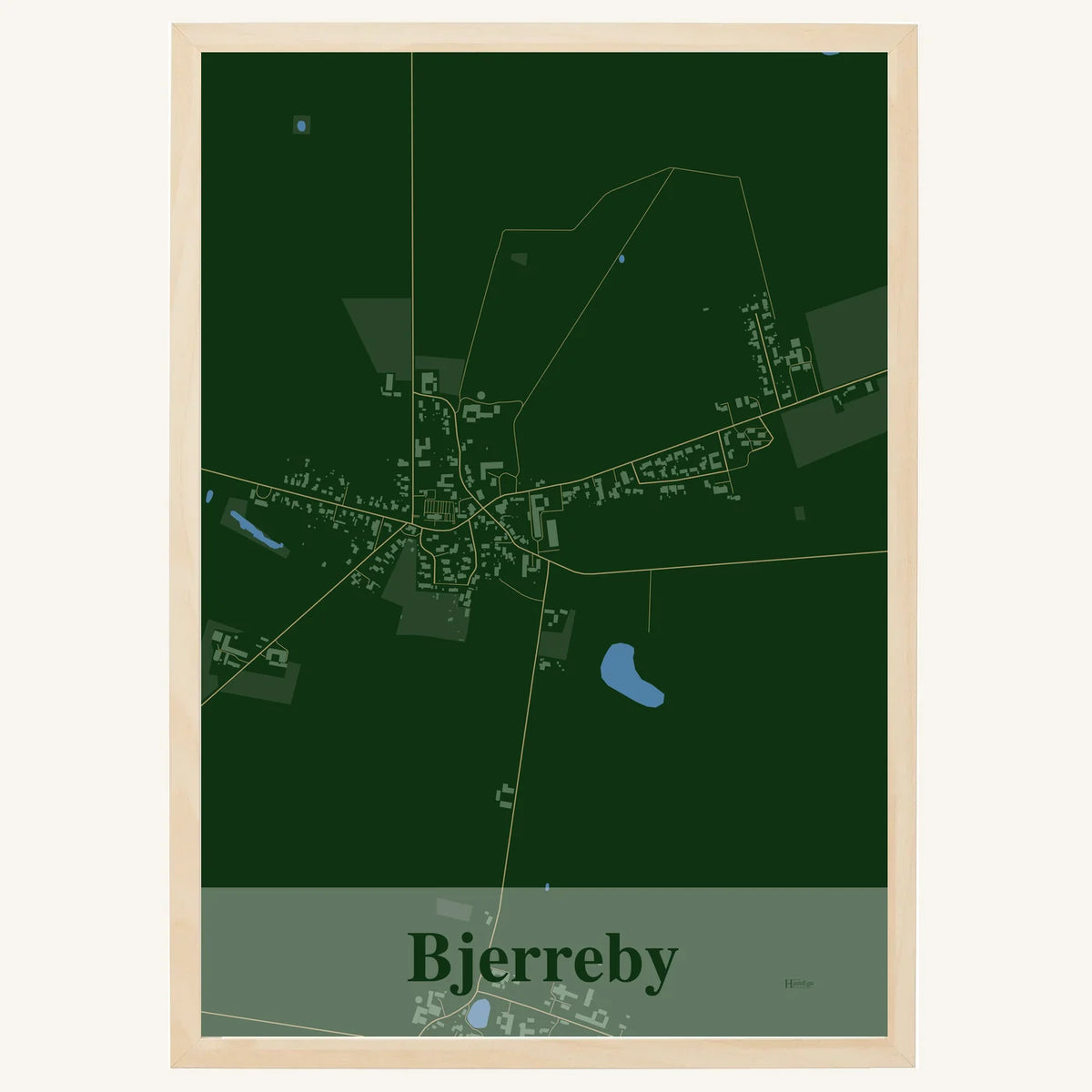 Bjerreby plakat – Firkantet 2026 – Mørk grøn