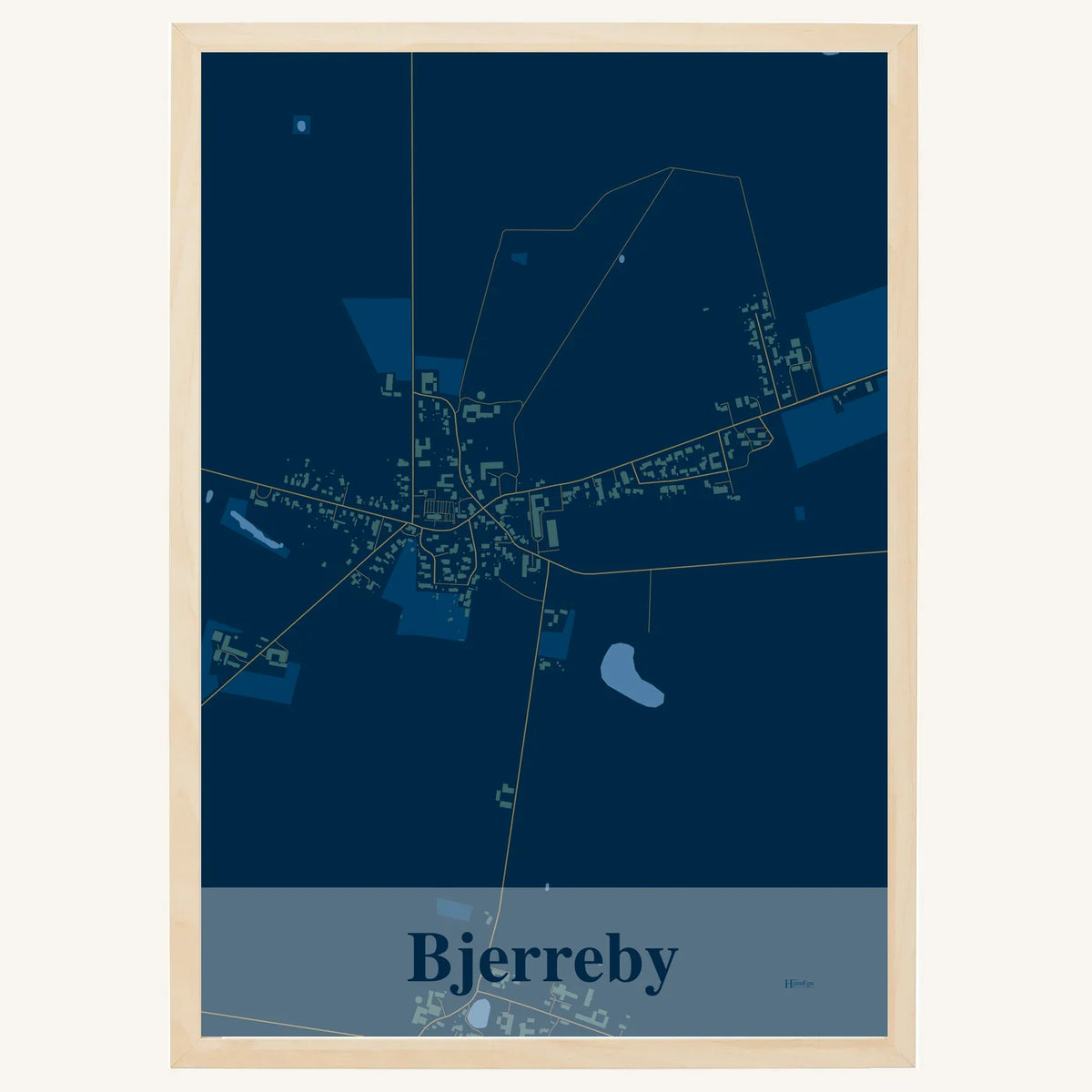 Bjerreby plakat – Firkantet 2026 – Mørk blå