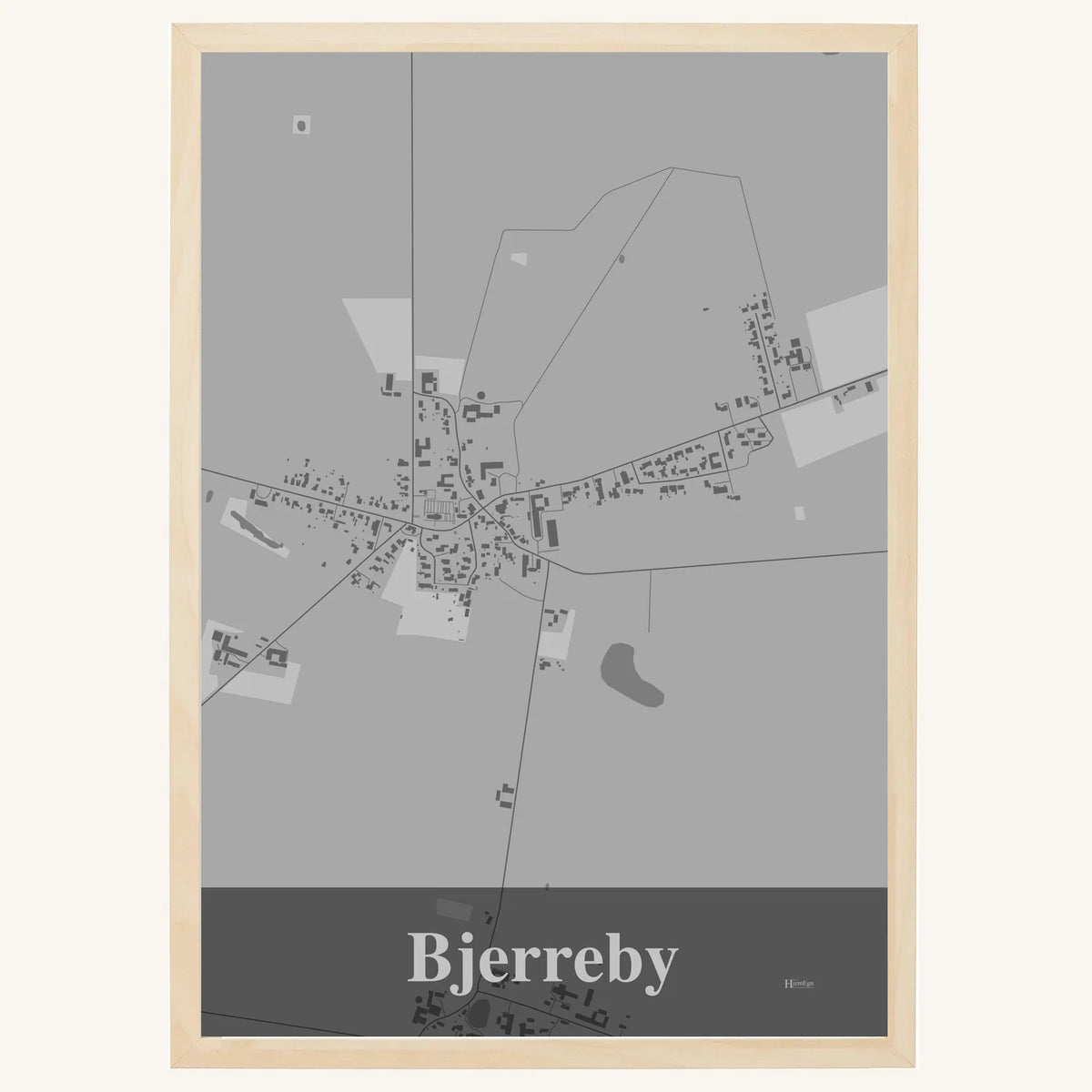 Bjerreby plakat – Firkantet 2026 – Lys pastel grå