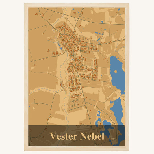 Vester Nebel Plakat – Lys pastel brun