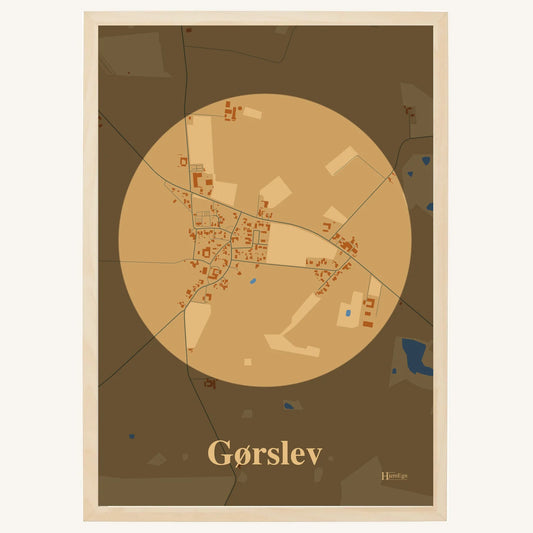 Gørslev plakat – Centrum 2026 – Lys pastel brun