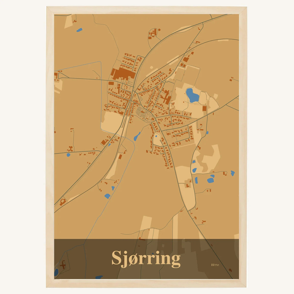 Sjørring plakat – Firkantet 2026 – Lys pastel brun