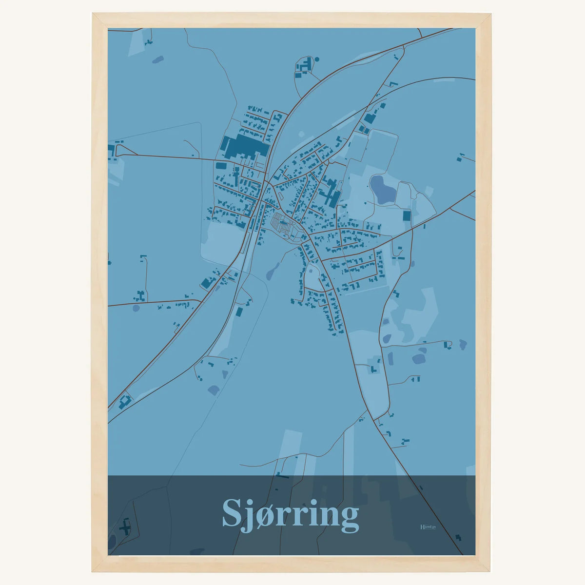 Sjørring plakat – Firkantet 2026 – Lys pastel blå