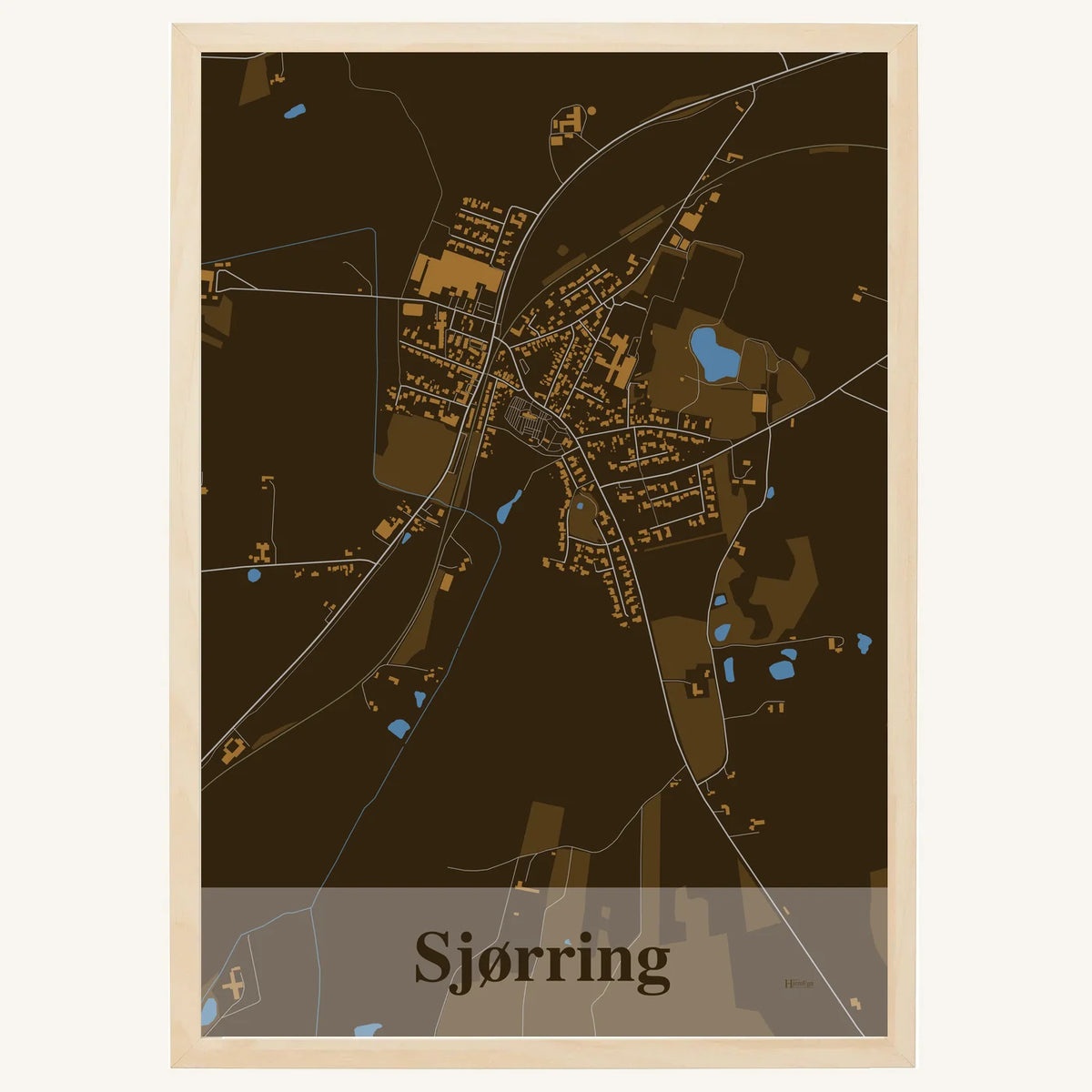 Sjørring plakat – Firkantet 2026 – Mørk brun
